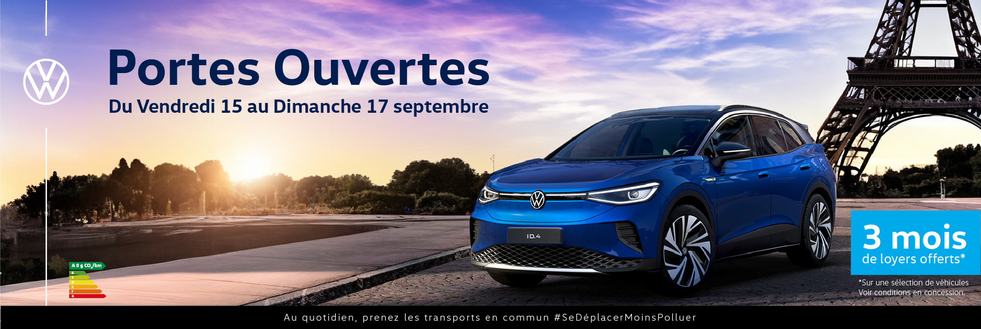Volkswagen Paris 20 - Journées Portes Ouvertes du 15 au 17 septembre 